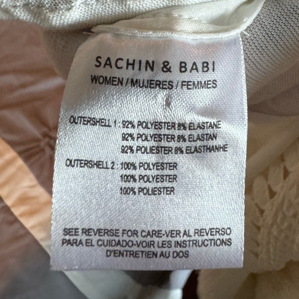 Sachin + Babi Gemma Midi Seersucker Dress Sz 6 Antique White - Picture 13 of 15